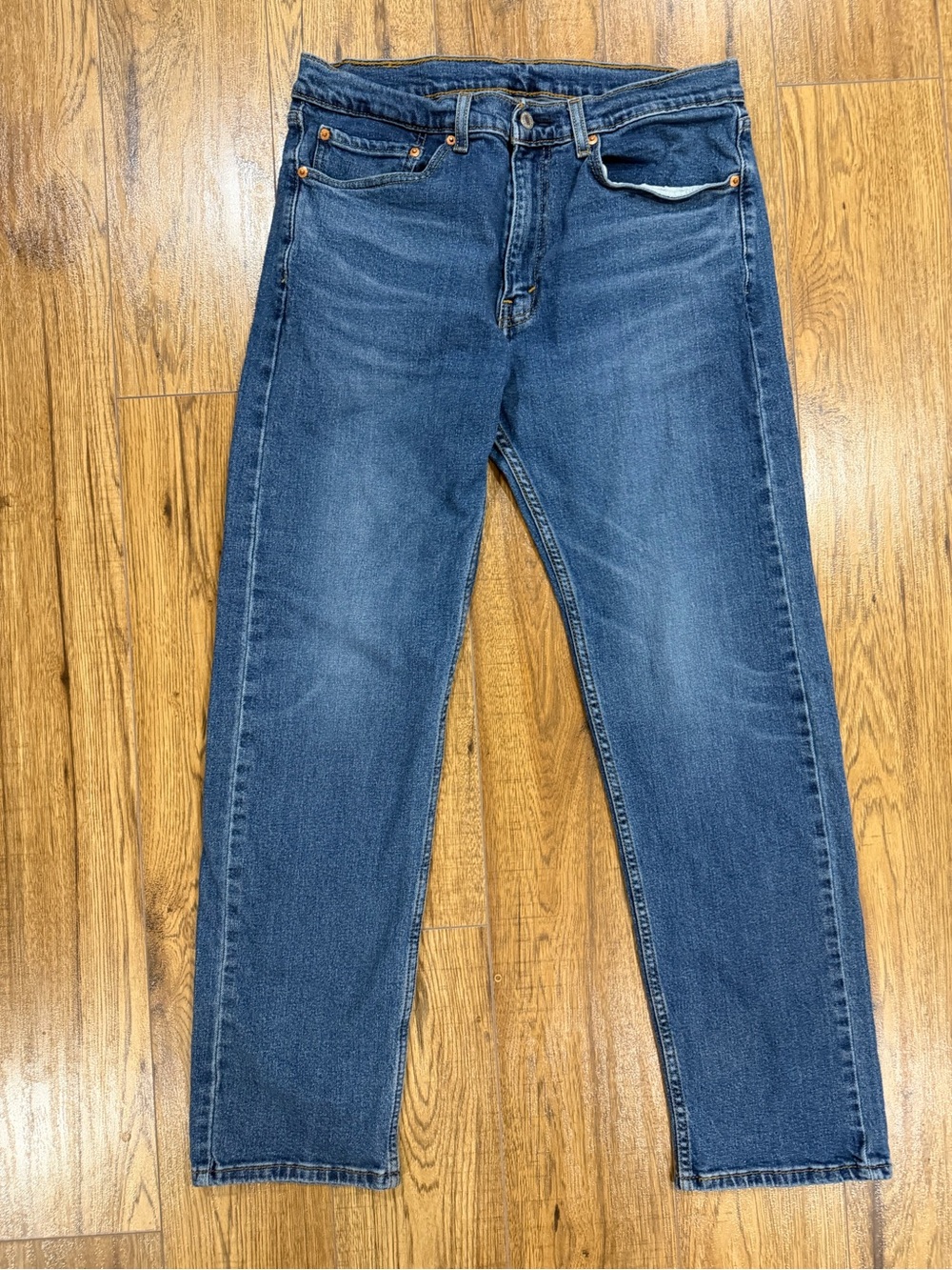 Men’s Levi's 505 Straight-Leg Jeans in Dark Blue Wash Sz 34x32 casual easy wear